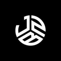 jzb lettera logo design su sfondo nero. jzb creative iniziali lettera logo concept. disegno della lettera jzb. vettore