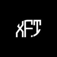 xft lettera logo design su sfondo nero. xft creative iniziali lettera logo concept. disegno della lettera xft. vettore