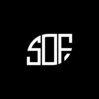 sof lettera design.sof lettera logo design su sfondo nero. sof creative iniziali lettera logo concept. sof lettera design.sof lettera logo design su sfondo nero. S vettore