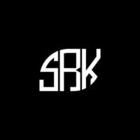srk lettera logo design su sfondo nero. srk creative iniziali lettera logo concept. design della lettera srk. vettore
