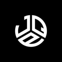 jqp lettera logo design su sfondo nero. jqp creative iniziali lettera logo concept. disegno della lettera jqp. vettore