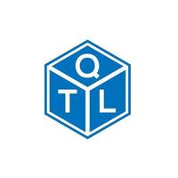 qtl lettera logo design su sfondo nero. qtl creative iniziali lettera logo concept. disegno della lettera qtl. vettore