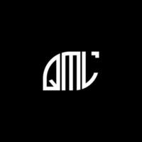 qml lettera logo design su sfondo nero.qml creative iniziali lettera logo concept.qml vettore lettera design.