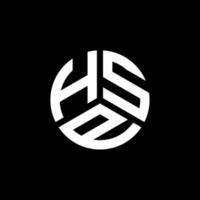 design del logo della lettera hsp su sfondo bianco. hsp creative iniziali lettera logo concept. disegno della lettera hsp. vettore