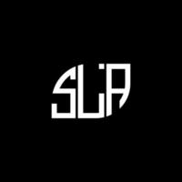 sla lettera design.sla lettera logo design su sfondo nero. sla creative iniziali lettera logo concept. sla lettera design.sla lettera logo design su sfondo nero. S vettore