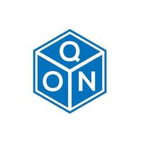 qon lettera logo design su sfondo nero. qon creative iniziali lettera logo concept. disegno della lettera qon. vettore