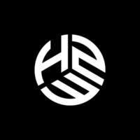 design del logo della lettera hzw su sfondo bianco. hzw creative iniziali lettera logo concept. disegno della lettera hzw. vettore