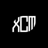 xcm lettera logo design su sfondo nero. xcm creative iniziali lettera logo concept. disegno della lettera xcm. vettore