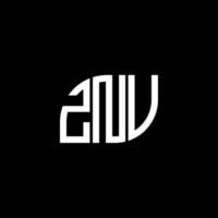 znv creative iniziali lettera logo concept. znv lettera design.znv lettera logo design su sfondo nero. znv creative iniziali lettera logo concept. design della lettera znv. vettore