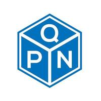 qpn lettera logo design su sfondo nero. qpn creative iniziali lettera logo concept. disegno della lettera qpn. vettore