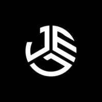 jel lettera logo design su sfondo nero. jel creative iniziali lettera logo concept. disegno della lettera di gelatina. vettore