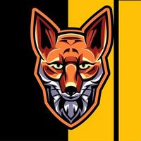 Fox logo esport, per squadra, squadra di giocatori, comunità, icona animale volpe vettore