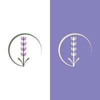 vettore di logo di fiori di lavanda fresca