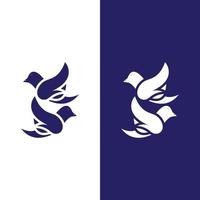 disegno vettoriale del logo dell'uccello colomba