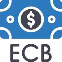 illustrazione vettoriale di cash ecb su uno sfondo. simboli di qualità premium. icone vettoriali per il concetto e la progettazione grafica.