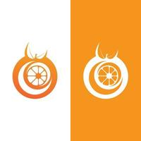 icona di vettore di progettazione logo arancione