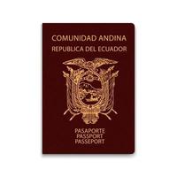 passaporto dell'Ecuador. modello di identificazione del cittadino. per il tuo disegno vettore