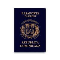 passaporto della repubblica dominicana. modello di identificazione del cittadino. per il tuo disegno vettore