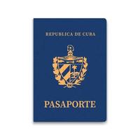 passaporto di cuba. modello di identificazione del cittadino. per il tuo disegno vettore