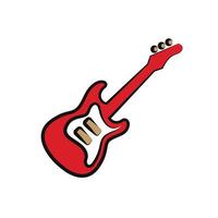illustrazione del logo vettoriale dell'icona della chitarra. adatto per web design, logo, applicazione.
