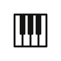 illustrazione dell'icona del pianoforte, strumento musicale, tono. logo vettoriale adatto per siti Web, app