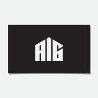 vettore di progettazione del logo della casa di aig