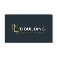 b vettore di progettazione del logo della costruzione di edifici