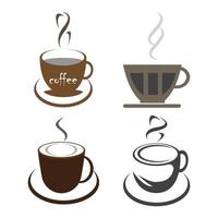 logo della tazza di caffè vettore