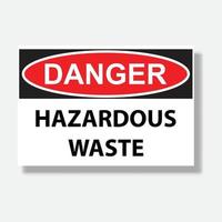 vettore di segno di pericolo di rifiuti pericolosi per progettazione grafica, logo, sito Web, social media, app mobile, illustrazione dell'interfaccia utente