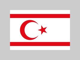 bandiera della repubblica turca di cipro settentrionale, colori ufficiali e proporzione. illustrazione vettoriale. vettore