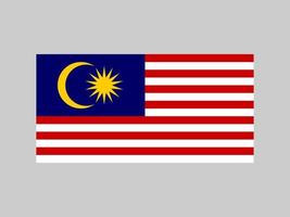 bandiera malese, colori ufficiali e proporzione. illustrazione vettoriale. vettore