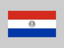 bandiera del paraguay, colori ufficiali e proporzione. illustrazione vettoriale. vettore