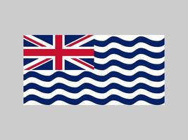 bandiera del territorio britannico dell'Oceano Indiano, colori ufficiali e proporzione. illustrazione vettoriale. vettore