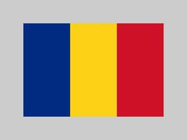 bandiera della romania, colori ufficiali e proporzione. illustrazione vettoriale. vettore