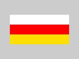 bandiera dell'ossezia del sud, colori ufficiali e proporzione. illustrazione vettoriale. vettore