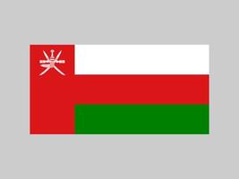 bandiera dell'oman, colori ufficiali e proporzione. illustrazione vettoriale. vettore