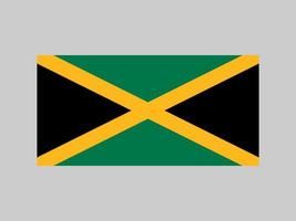 bandiera della giamaica, colori ufficiali e proporzione. illustrazione vettoriale. vettore