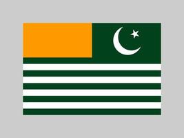 bandiera azad kashmir, colori ufficiali e proporzione. illustrazione vettoriale. vettore