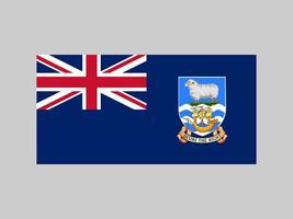 bandiera delle isole falkland, colori ufficiali e proporzione. illustrazione vettoriale. vettore