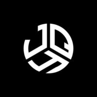 jqy lettera logo design su sfondo nero. jqy creative iniziali lettera logo concept. jqy lettera design. vettore