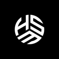 design del logo della lettera hsm su sfondo bianco. hsm creative iniziali lettera logo concept. disegno della lettera hsm. vettore