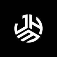 jhm lettera logo design su sfondo nero. jhm creative iniziali lettera logo concept. disegno della lettera jhm. vettore