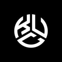 kuc lettera logo design su sfondo nero. kuc creative iniziali lettera logo concept. disegno della lettera kuc. vettore