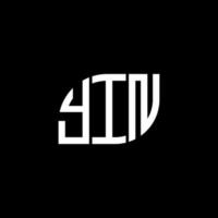 yin lettera logo design su sfondo bianco. yin creative iniziali lettera logo concept. disegno della lettera yin. vettore