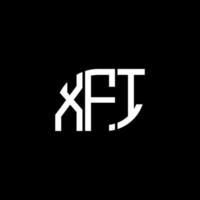 xfi lettera logo design su sfondo nero. xfi creative iniziali lettera logo concept. disegno della lettera xfi. vettore