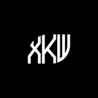 xkw lettera logo design su sfondo nero. xkw creative iniziali lettera logo concept. disegno della lettera xkw. vettore