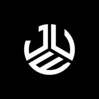 jue lettera logo design su sfondo nero. jue creative iniziali lettera logo concept. disegno della lettera di jue. vettore