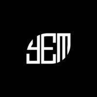 yem lettera logo design su sfondo bianco. yem creative iniziali lettera logo concept. disegno della lettera di yem. vettore