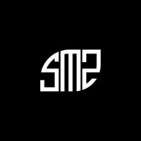 smz lettera logo design su sfondo nero. smz creative iniziali lettera logo concept. disegno della lettera smz. vettore