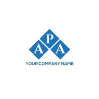 apa lettera logo design su sfondo bianco. apa creative iniziali lettera logo concept. disegno della lettera apa. vettore
